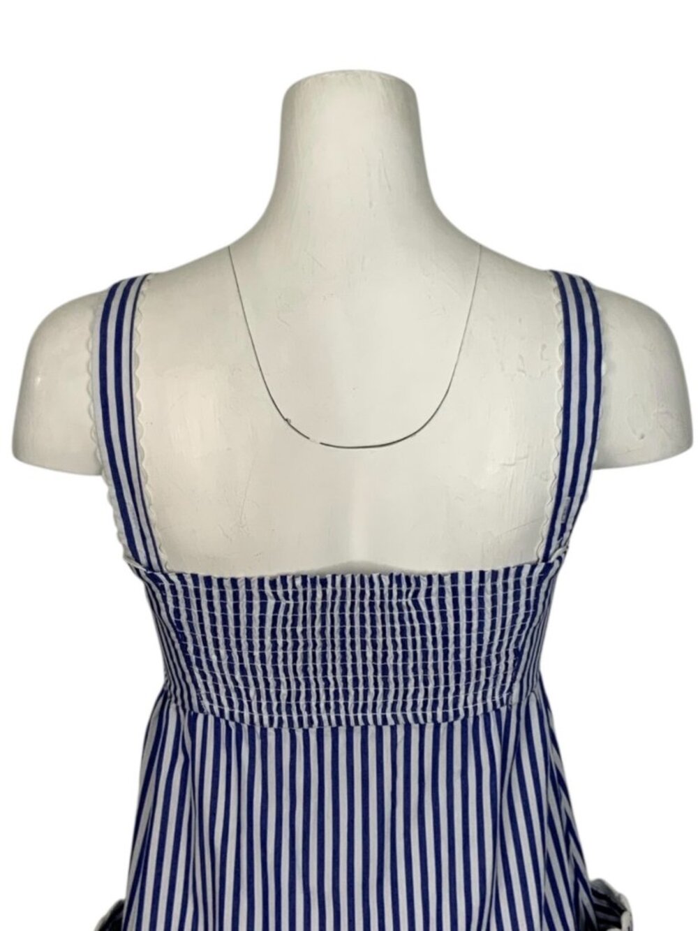 Tuckernuck Blue Stripe Georgia Sleeveless Dress XS Cotton A-Line DEFECT - Picture 13 of 16